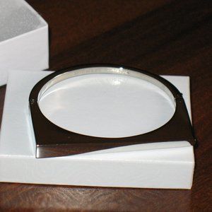 Michael Kors Asymetrical Silver Polished Bangle